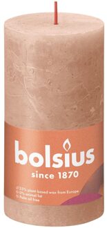 Bolsius Rustiek stompkaars 130/68 Creamy Caramel Bruin