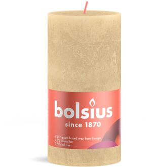 Bolsius Rustiek stompkaars shine 100 x 50 mm Oat beige kaars