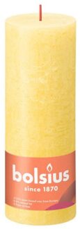 Bolsius Rustiek stompkaars shine 190/68 sunny yellow Geel