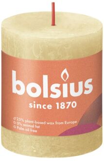 Bolsius Rustiek stompkaars shine 80 x 68 mm Oat beige kaars