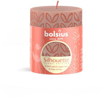 Bolsius Rustiek stompkaars silhouette 80/68 misty pink Roze