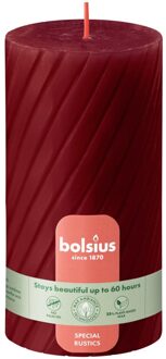 Bolsius Rustiek Twist Stompkaars 130/68 Red