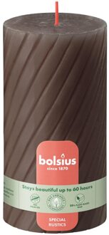 Bolsius Rustiek Twist Stompkaars 130/68 Rustic Taupe