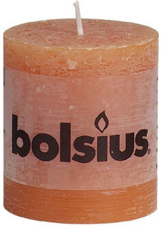 Bolsius RUSTIEKE KAARS 6,8X8 ORANJE