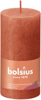 Bolsius Shine Collection Rustiek Stompkaars 100/50 Earthy Orange- Aards Oranje