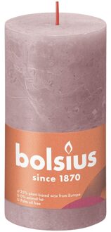 Bolsius Stompkaars Ash Rose Ø68 mm - Hoogte 13 cm - Grijs/Roze - 60 branduren