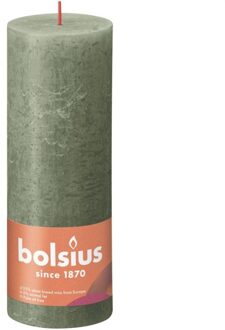 Bolsius Stompkaars Fresh Olive Ø68 mm - Hoogte 19 cm - Olijfgroen - 85 branduren