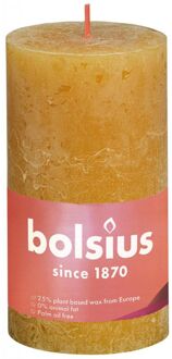 Bolsius Stompkaars Honeycomb Yellow Ø68 mm - Hoogte 13 cm - Geel - 60 branduren