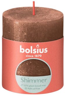 Bolsius Stompkaars Shimmer 80/68 Copper Bruin