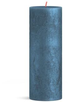 Bolsius Stompkaars Shimmer Blue - Ø68 mm - Hoogte 19 cm - Blauw - 85 Branduren