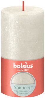 Bolsius Stompkaars Shimmer Ivory - Ø68 mm - Hoogte 13 cm - Ivoor - 60 Branduren Crème