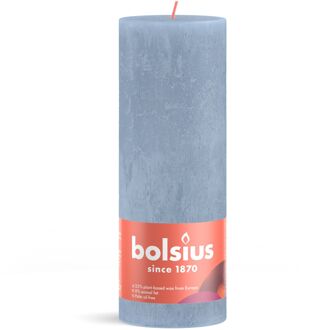 Bolsius Stompkaars Sky Blue - Ø68 mm - Hoogte 19 cm - Blauw - 85 Branduren