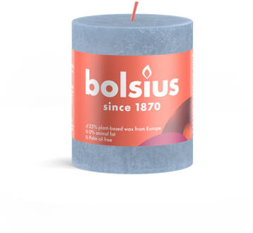 Bolsius Stompkaars Sky Blue - Ø68 mm - Hoogte 8 cm - Blauw - 35 Branduren