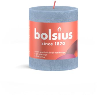 Bolsius Stompkaars Sky Blue - Ø68 mm - Hoogte 8 cm - Blauw - 35 Branduren