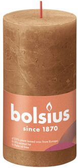 Bolsius Stompkaars Spice Brown Ø68 mm - Hoogte 13 cm - Kaneel - 60 branduren Bruin