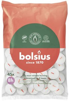 Bolsius Theelicht 8-uur Zak 45 stuks