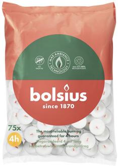 Bolsius Theelicht wit 4h zak a 75st
