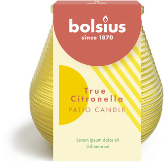 Bolsius True Citronella - Patio Candle - Geel - Citronella - 6 gram