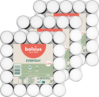 Bolsius Waxinelichtjes - 150x stuks - 3,5 branduren - kaarsjes - lichtjes
