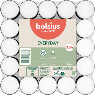Bolsius Waxinelichtjes - 50x stuks - 3,5 branduren - kaarsjes - lichtjes