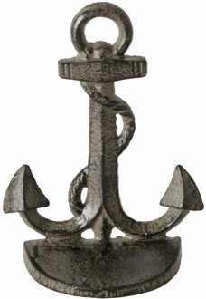Boltze Deurstopper Anker - 1 kg - grijs - metaal - H18 cm - deurstop - Maritiem