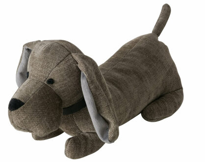 Boltze deurstopper Teckel hondje - 1kg - groen/grijs - 38 x 15 cm