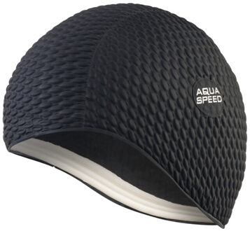 Bombastische latex badmuts - maat One size Zwart