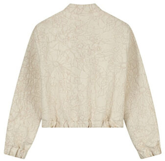 Bomber aurora-flower creme - maat 42 Beige
