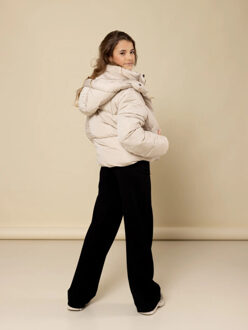 Bomber hooded winterjas kit voor meisjes in de kleur Grijs - 128