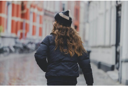 Bomber winter jas gewatteerd voor meisjes in de kleur Zwart - 128