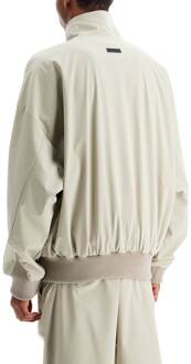 Bomberjack met rits in nylonmix - maat L Huidkleurig