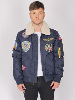 bomberjack TG23005 met imitatiebontkraag - maat Navy