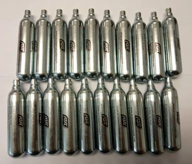 Bombonas de CO2 de Alto Rendimiento | 20 x Capsulas de Aire comprimido con Cargas de 12 gr para Armas de Airsoft Envió 48h