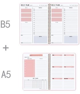 Bomen Non-Gedateerd Dagelijks Per Uur A4 Planner Notebooks Roze Agenda Afspraak Plan Notebooks Geen Dag Te Doen lijst Maaltijden Bullet Journal A4-A5