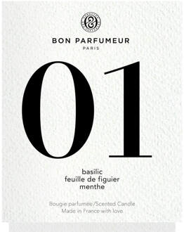 Bon Parfumeur 01 Basil Fig Leaf Mint - 180 g - 50 branduren