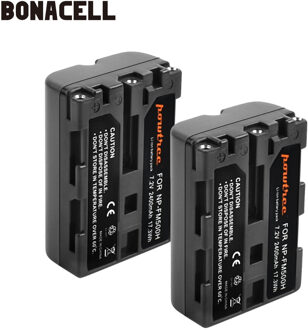 Bonacell 2400mAh NP-FM500H NP FM500H NPFM500H Camera Batterij Voor Sony A57 A58 A65 A77 A99 A550 A560 A580 Batterij l50 2 Pack accu