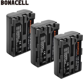 Bonacell 2400mAh NP-FM500H NP FM500H NPFM500H Camera Batterij Voor Sony A57 A58 A65 A77 A99 A550 A560 A580 Batterij l50 3 Pack accu