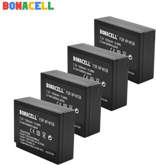 Bonacell Voor Fujifilm NP-W126 NP-W126S Batterij + Lcd Charger Vervanging Voor Fujifilm X-M1 X-A1 X-T1 X-E1 X-Pro2 Np W126 4 accu