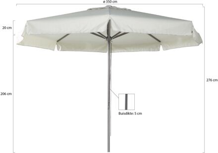 Bonaire parasol ø 350cm - Laagste prijsgarantie! Grijs
