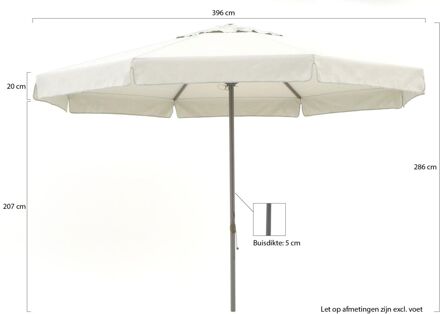 Bonaire parasol ø 400cm - Laagste prijsgarantie! Grijs