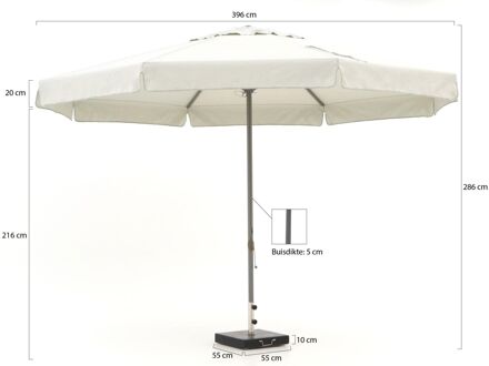Bonaire parasol ø 400cm - Laagste prijsgarantie! Wit
