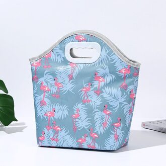 Bonamie Leuke Cartoon Flamingo Lunch Tas Geïsoleerde Tote Koeler Thermische Voedsel Picknick Ijs Zak Voor Vrouwen Kind Grote Capaciteit Pakket