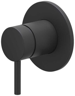 Bond Afbouwdeel - voor inbouw douchemengkraan - eenhendel - ronde rozet - Mat zwart PED 6201052 Zwart mat