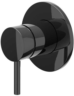 Bond Afbouwdeel - voor inbouw douchemengkraan - - eenhendel - ronde rozet - Zwart chroom PVD 6201057 Zwart Chroom glans