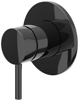 Bond Afbouwdeel - voor inbouw douchemengkraan - - eenhendel - ronde rozet - Zwart chroom PVD 6201057 Zwart Chroom glans