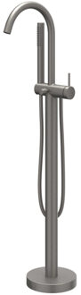 Bond Badmengkraan Vrijstaand - draaibare uitloop - 150cm - Doucheslang - Staafhanddouche - Geborsteld metal black PVD 6303066 Metal black geborsteld (antraciet)