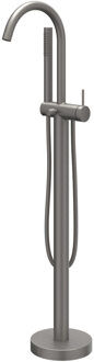 Bond Badmengkraan Vrijstaand - draaibare uitloop - 150cm - Doucheslang - Staafhanddouche - Geborsteld metal black PVD 6303066 Metal black geborsteld (antraciet)