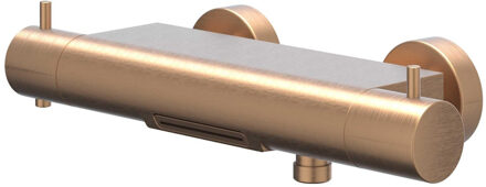 Bond Badthermostaatkraan opbouw - Cooltouch - cascade uitloop - Geborsteld mat koper PVD 6301055 Koper geborsteld