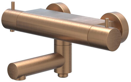 Bond Badthermostaatkraan opbouw - draaibare baduitloop - omstel - Cooltouch - Geborsteld mat koper PVD 6301005 Koper geborsteld