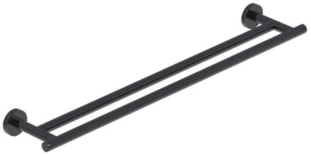 Bond dubbel wandhanddoekrek 60 cm, zwart chroom PVD